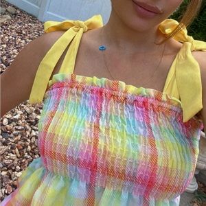 Bow tie colorful top ! Worn once